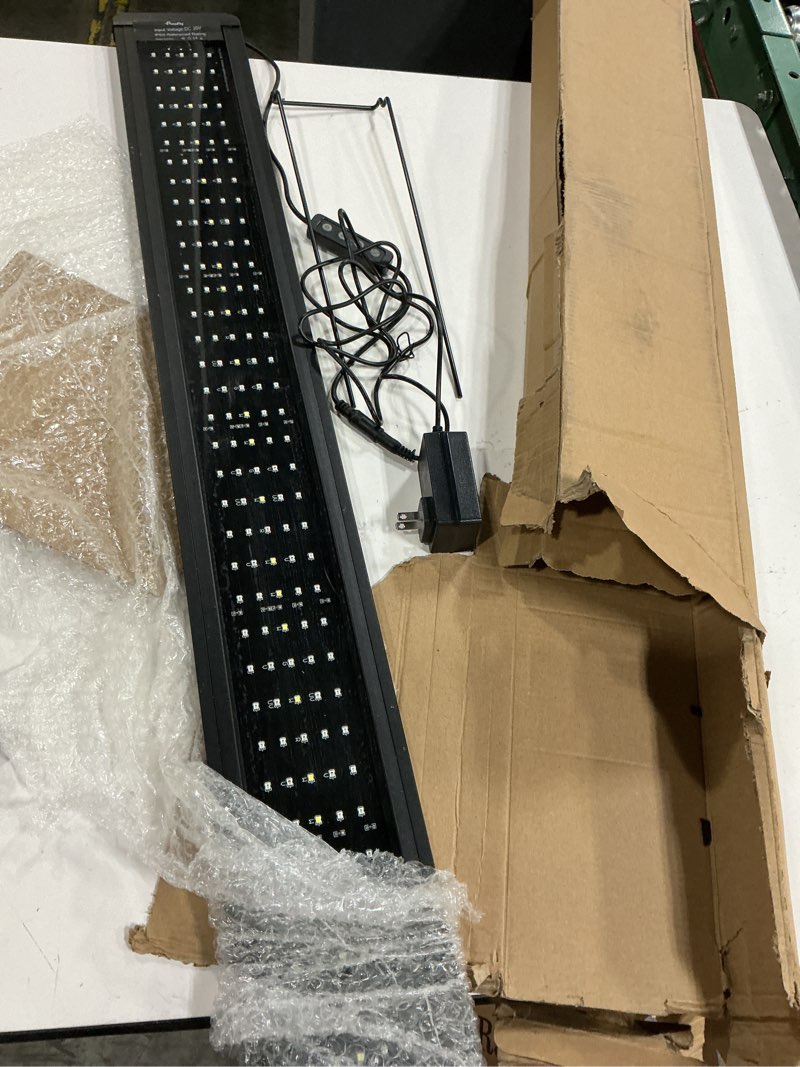 Condition photo showing Good Condition for pawfly 36w saltwater aquarium light for 36" to 45" fish tanks dimmable led reef light for coral extendable marine fish tank light with full spectrum d/n mode timer auto on/off adjustable brightness