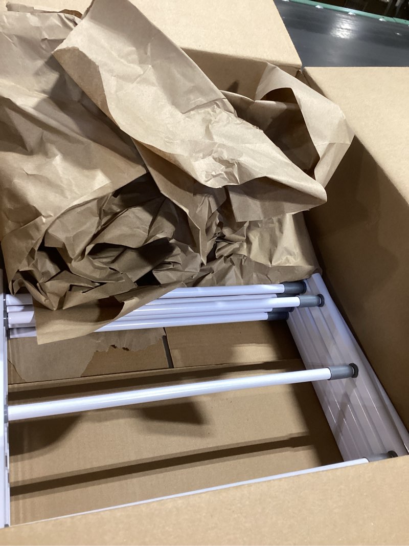 Condition photo showing Good Condition for BLACK+DECKER 4-Tier Expandable Collapsible Clothes Drying Rack, Telescopic Height, Foldable Space-Saving Laundry Air Dryer for Towels, Shirts & Delicates – Durable Steel, No Tools Needed White/Grey