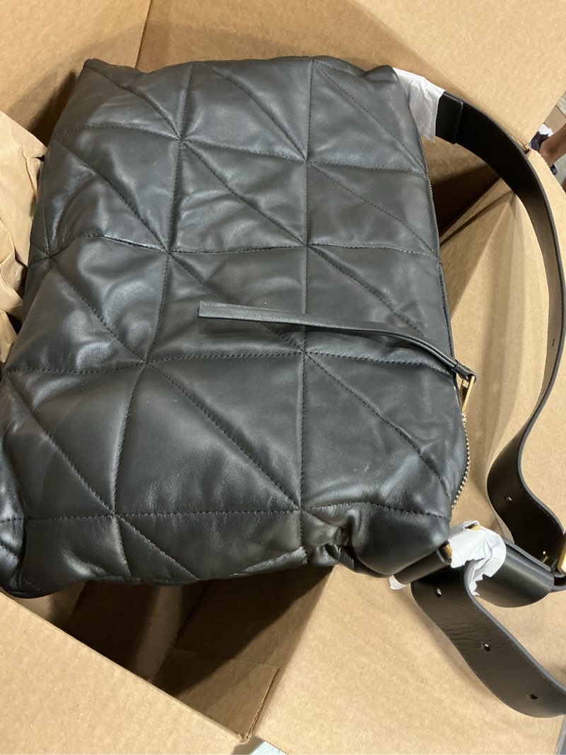 Condition photo showing Good Condition for allsaints edbury quilt shldr black w345xd one size