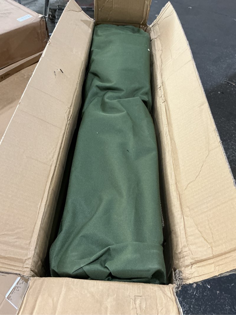 Condition photo showing New/Like New for 2 pack camping chairs oversized padded camping chair heavy-duty foldable camping chairs with cup holder and cooler bag portable lawn chair for sports outdoors-support 450lbs,green green twin pack