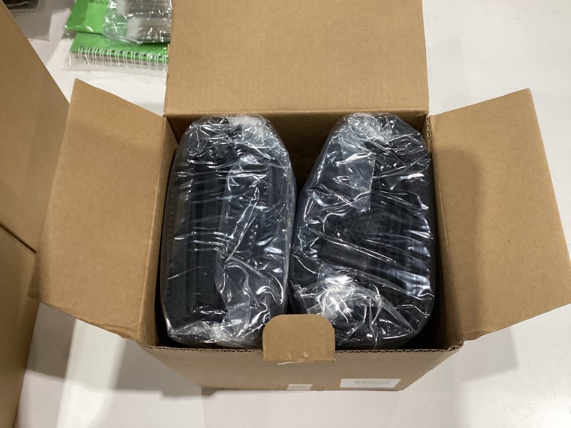 Condition photo showing New/Like New for HOME GENIE Over the Door Hanging Shoe Organizer, 2 Pack, 24 Breathable Mesh Pockets, Closet Rack Storage Holder Stay in Place Hooks Hang on Closets, Hanger Holds Up to 40 lbs, Shoes, Accessories Black Pack of 2 Pitch Black