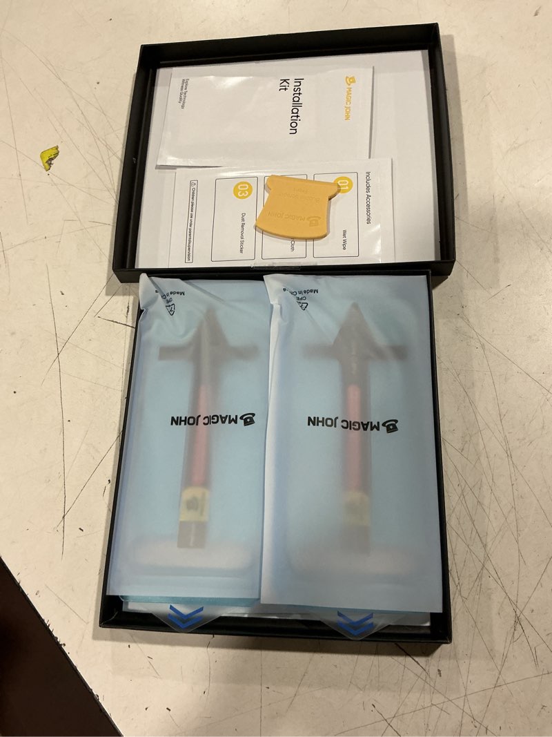 Condition photo showing Good Condition for magic john 2 pack for iphone 16 6.1 inch tempered glass screen protector (not pro), auto dust-elimination, bubble free, easy installation, hd clear iphone 16-6.1 inch