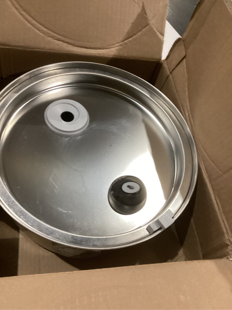 Condition photo showing As Is for oneisall Dog Water Fountain, 7L/230oz/1.8G Quiet Dog Fountain Water Bowl, Stainless Steel Dog Water Fountain with Visual Water Level&Triple Filtration for Large Medium Small Breed Dogs Pets Upgraded Dog Fountain +3 Sets Filters