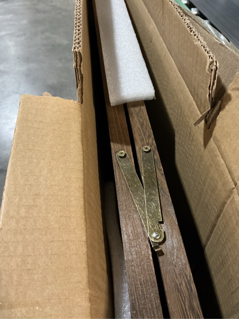 Condition photo showing Good Condition for a frame chalkboard sign, 40"x20" extra large sidewalk chalk board, wooden standing chalkboards set with markers, double-sided magnetic blackboard for cafés, weddings, party guide, brown torched brown