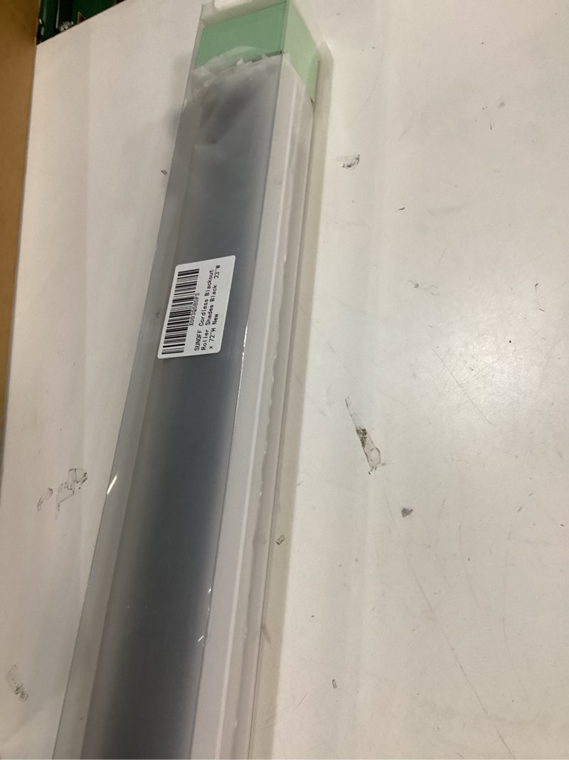 Condition photo showing Good Condition for Blackout Roller Shades Blinds Cordless for Windows Pull Down Room Darkening Door Blinds with Thermal Insulated Easy to Install for Living Room,Bedroom,Home,Office Bathroom Black 23" W x 72" H 23"W x 72"H Black