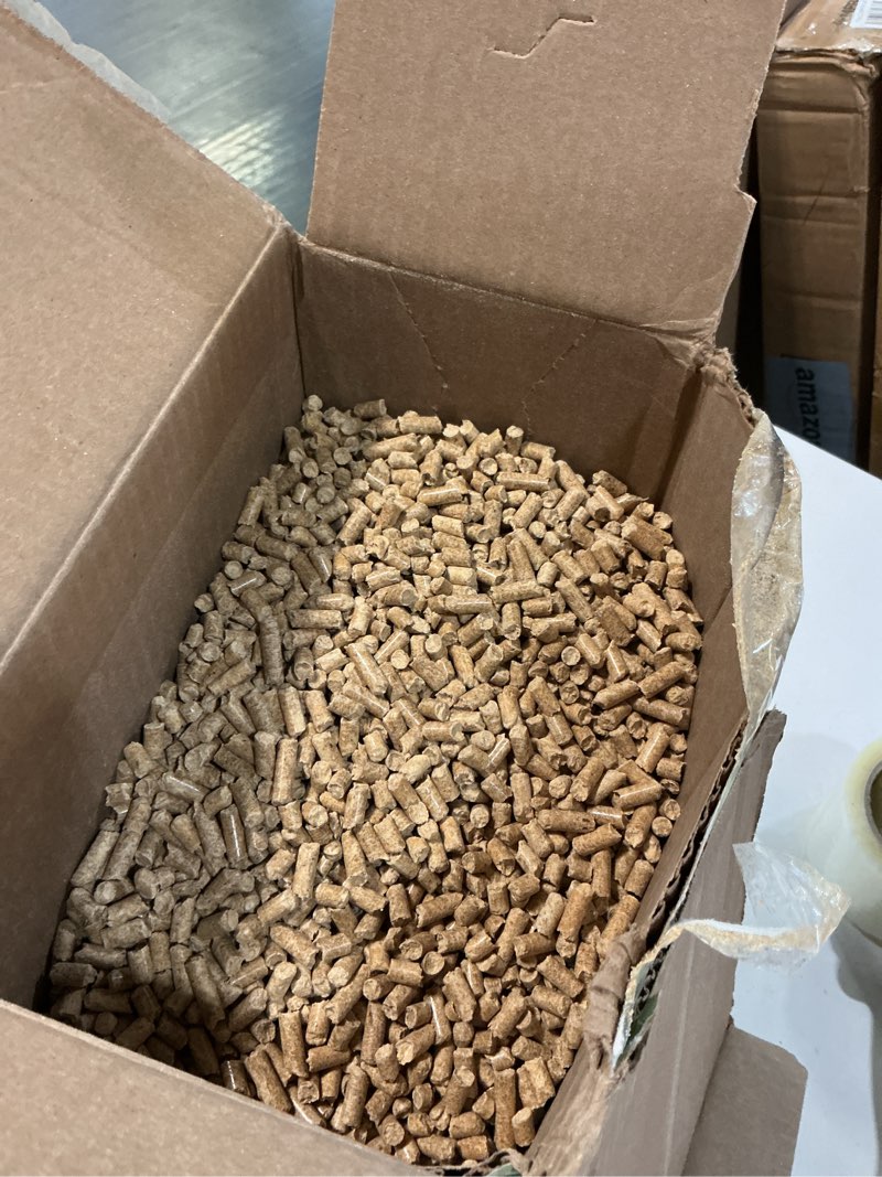 Condition photo showing As Is for small pet select recycled paper pellet bedding, litter for rabbit, guinea pig, hamster, bunny and other small animals, 20lb 20 lbs