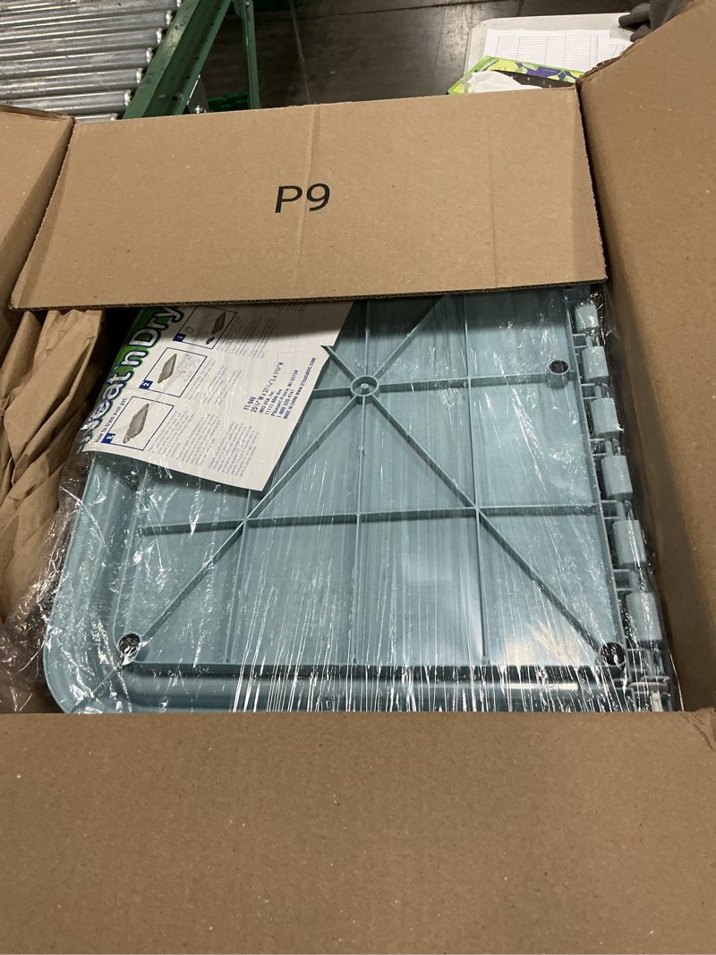 Condition photo showing Good Condition for iris usa pee pad holder for dogs and puppies, potty training tray with secured latches, non-skid feet, leak protection, easy clean surface, fits 28"x 34" puppy pads size or larger, blue blue 28" x 34"