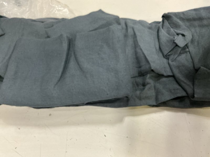Condition photo showing Good Condition for european linen fitted sheet set, king, nightfall