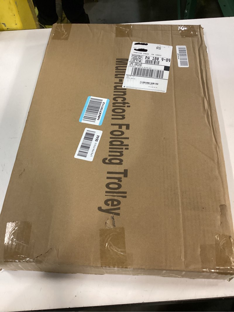 Condition photo showing New/Like New for folding hand truck, dolly cart with wheels foldable, lightweight aluminum luggage cart portable collapsible trolly for utility cart, hand trucks for moving travel shopping airport office sliver