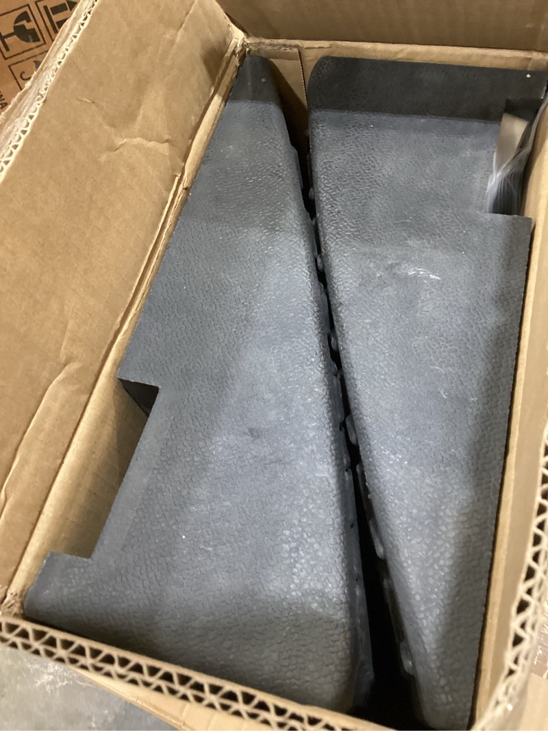 Condition photo showing Good Condition for rubber curb ramp,2 pack,5" rise height,11023ibs, capacity driveway ramps,19.7" l x 12.6" w,capacity threshold ramps,suitable for cars, wheelchairs, scooters, lawn mowers (5")