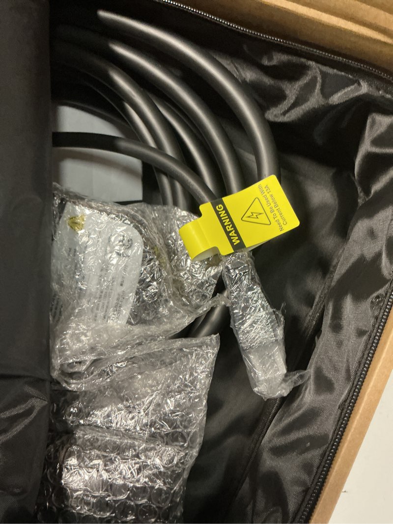 Condition photo showing New/Like New for portable level 1 & 2 ev charger (16a, 25ft), dual voltage 110v-240v, nema 6-20p plug with 5-15p adapter, ip66 waterproof j1772 evse charging station for all j1772 evs (tesla needs adapter)