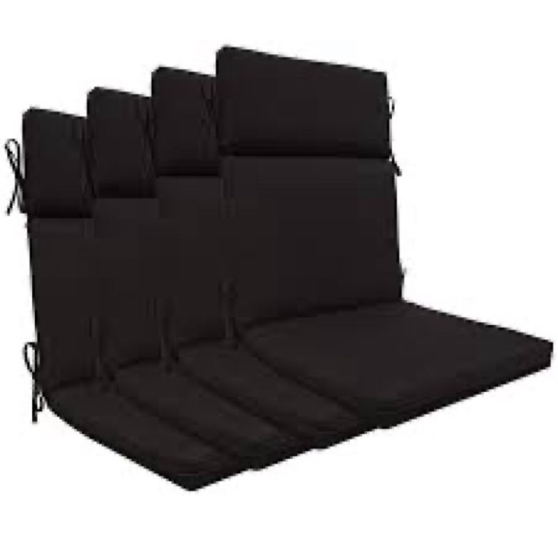 BOSSIMA Indoor Outdoor High Back Chair Cushions Replacement Patio Chair Seat Cushions Set of 4 (Olef