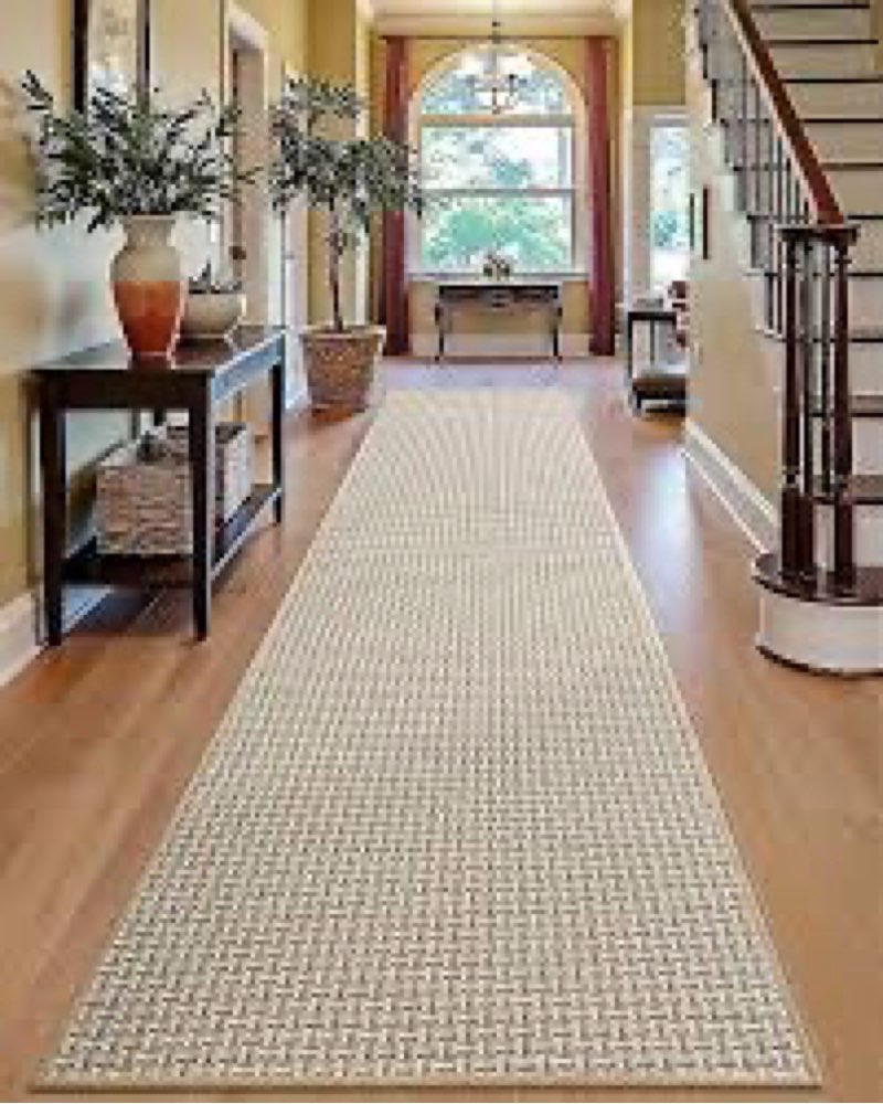 DEXI Hallway Runner Rug 2'4''x12', Non Slip Rubber Backed Runners Carpet, Ultra Thin Entryway Rugs I