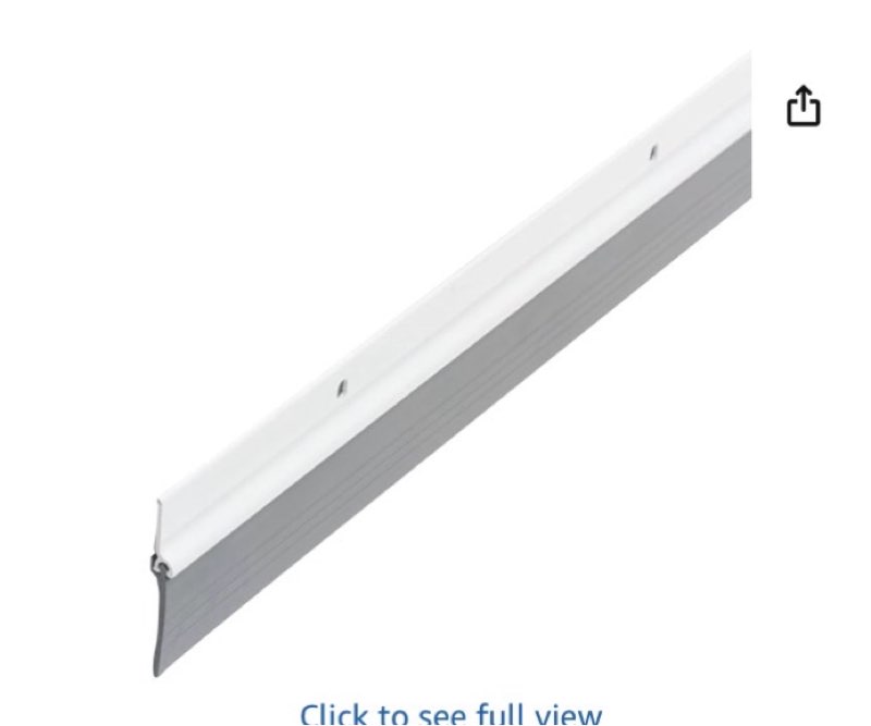 M-D Building Products 69644 36 in. White Aluminum and Vinyl Heavy-Duty Screw-on Door Sweep White 36 in