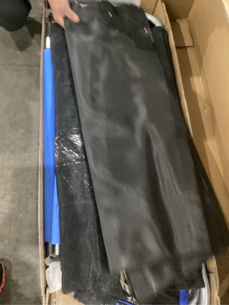 Condition photo showing Good Condition for aotob 8ft 10ft 12ft 14 ft 15ft trampoline with safety enclosure net?outdoor trampoline with basketball hoop, heavy duty jumping mat and spring cover padding for kids and adults, storage bag and ladder black 8 ft
