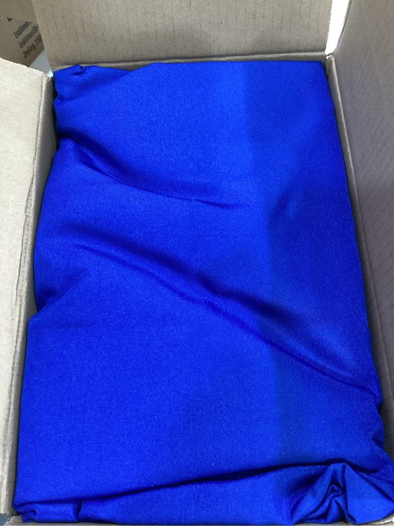 Condition photo showing New/Like New for holidayideas royal blue fitted tableclothes - 72 x 30 inch - 2 pack rectangle table covers for 6 foot tables, polyester fabric tablecloths for parties, holiday dinner, trade show royal blue 6ft|2 pack