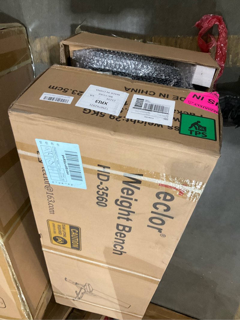 Condition photo showing New/Like New for teclor commercial adjustable weight bench with 1400lb capacity for home gym, flat/incline/decline bench - bench press 2.2" thick pad,black