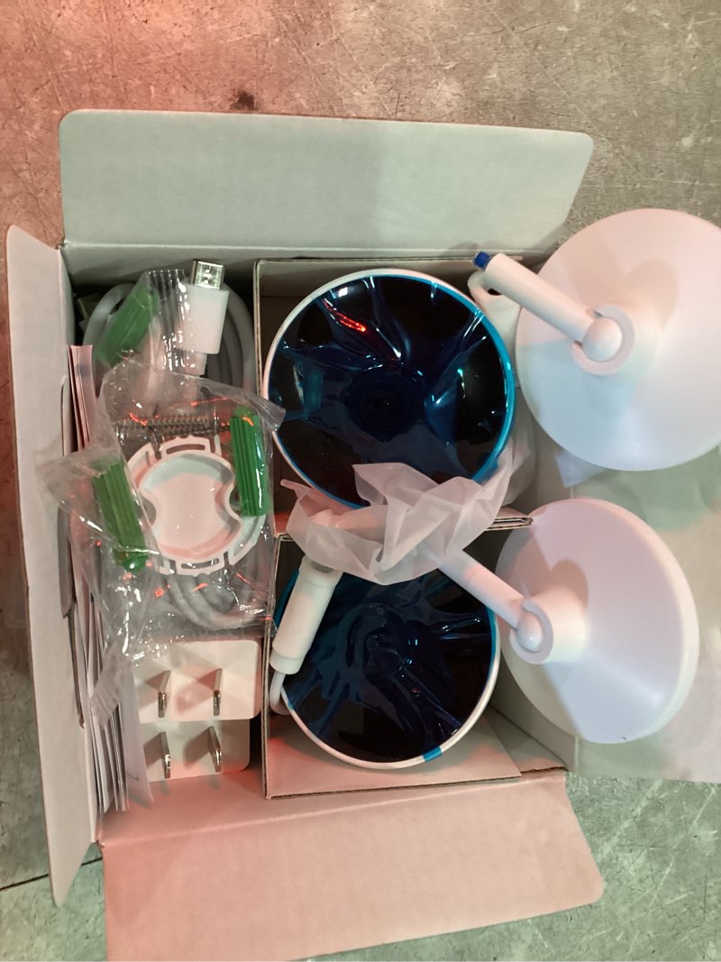 Condition photo showing As Is for [5g & 2.4g] indoor/outdoor security camera for home, baby/elder/dog/pet camera with phone app, wi-fi camera w/spotlight, color night vision, 2-way audio, 24/7, sd/cloud storage, work w/alexa, 2pack