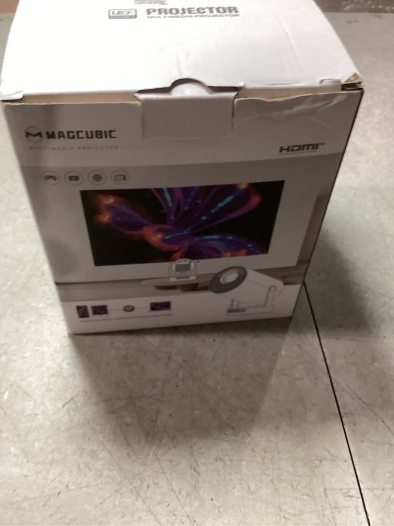Condition photo showing New/Like New for Magcubic Mini Projector with WiFi 6 and Bluetooth 5.4, Portable Projector 4K Support, 5W Soundbase Speaker, Auto Vertical Keystone 180°Rotatable Smart Proyector for Movie Home Outdoor Manual Focus & White