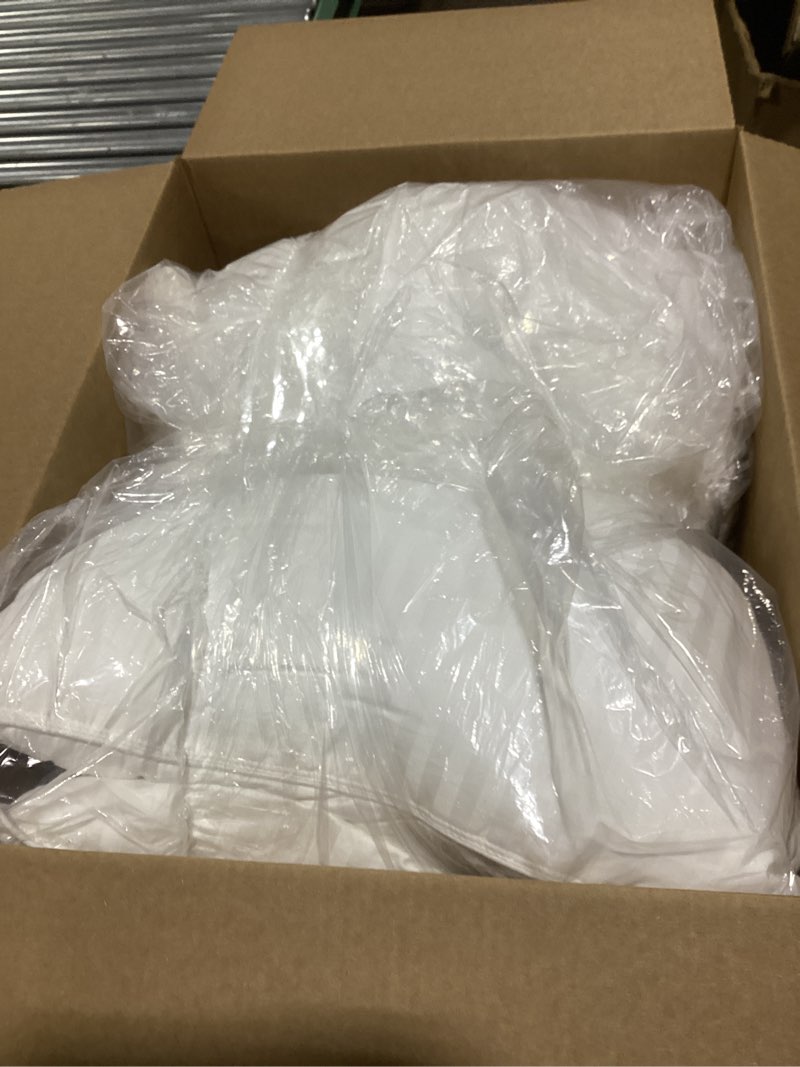 Condition photo showing As Is for amazon basics down alternative pillows for stomach and back sleepers, soft density, queen size 30" x 20", white, 2-pack queen - pack of 2 soft pillow