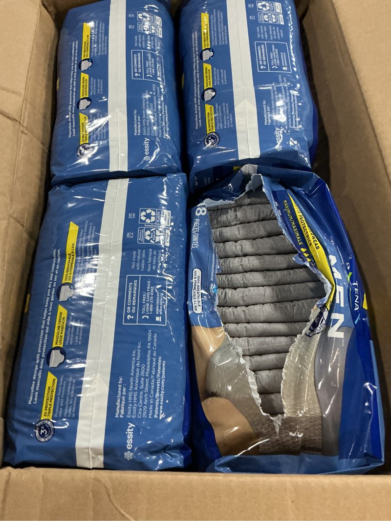 Condition photo showing Good Condition for ((coun 70)tena adult protective underwear for men, maximum absorbency, xl, 72 count (waist size 45in-58in) x-large 72