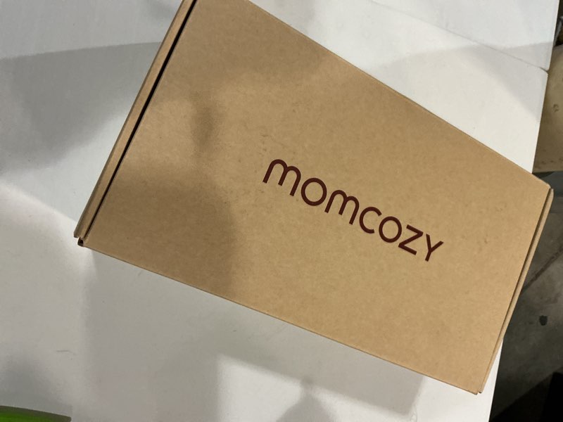 Condition photo showing New/Like New for momcozy baby carrier with natural cotton linen, built to last, ergonomic design, lightweight and comfortable, hands-free for moms&dads, brown checkerboard cotton linen-brown checkerboard