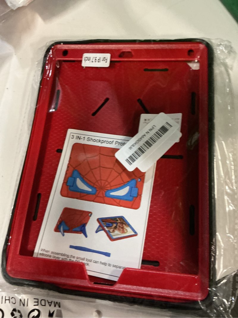 Condition photo showing New/Like New for AKABEILA Compatible with Apple iPad 9.7 5th/6th(2017/2018)/iPad Air 2/iPad Pro 9.7 Tablet Case?Lightweight Shockproof Rugged Protective Cover with Kickstand for Kids Children Boys Babies Red Black iPad 9.7 (2017/2018)/iPad Air 2/Pro 9.7 Red Black