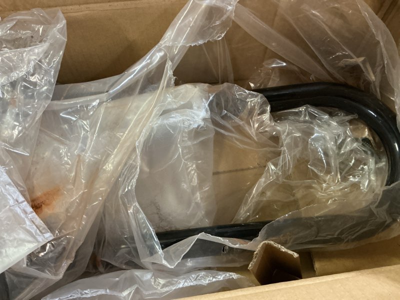 Condition photo showing As Is for Jamb Mount Handrails for Outdoor Steps-1-2 Step Waterproof Stairs Railing-Powder Coated Side Mount Hand Rails for Indoor Stairs-Non-Slip Staircase Grab Rail for Deck/Porch/Mobile Home/Short Stairway Right Side-Black