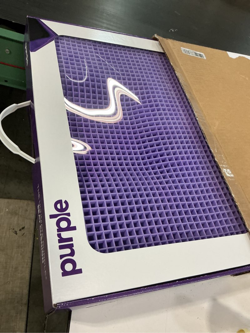 Condition photo showing New/Like New for purple ultimate seat cushion | pressure reducing grid designed for ultimate comfort | designed for gaming | made in the usa