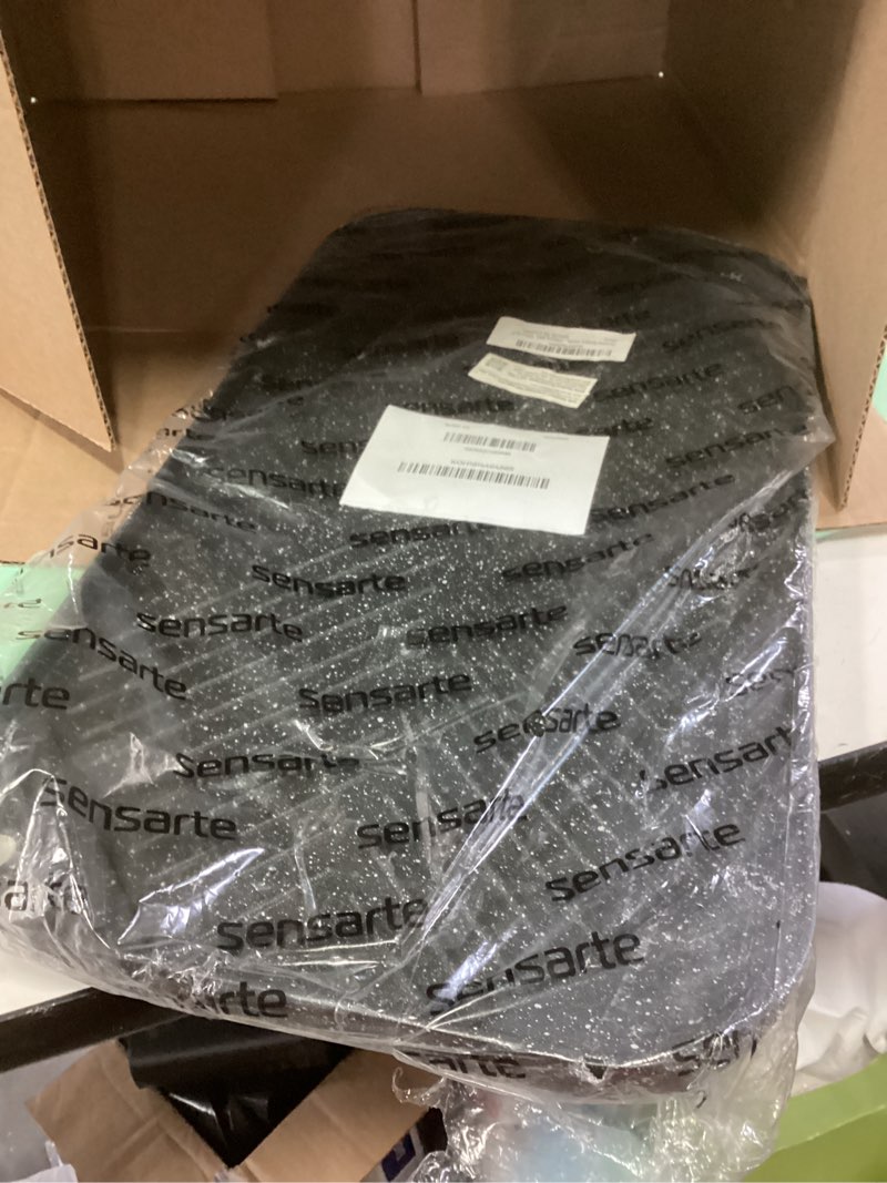 Condition photo showing Good Condition for SENSARTE Nonstick Griddle Grill Pan, Pro-Grid Reversible Grill & Griddle Pan, Two Burner Cast Aluminum, Portable for Indoor Stovetop or Outdoor Camping BBQ, 19.5" x 10.7" 19.5"x10.7" Black