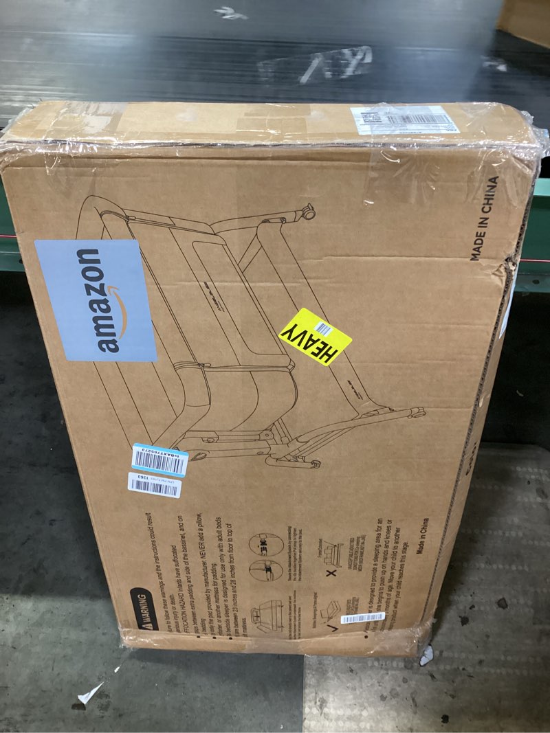 Condition photo showing New/Like New for ANGELBLISS 3 in 1 Baby Bassinet, Rocking Bassinets Bedside Sleeper with Comfy Mattress and Wheels, 6 Height Adjustable Easy Folding Portable Bedside Crib for Newborn Infant (Khaki)