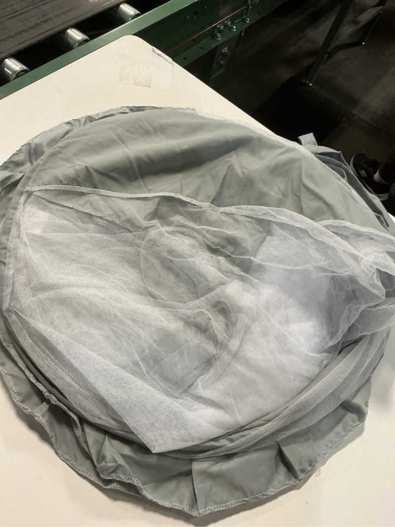 Condition photo showing As Is for Baby Crib Tent Safety Net, Durable Strong Self-Locking Zippers, Protects from Climbing Out and, Insects, Mosquitoes, Installs with Rods (Crib 52.25" - 28.25")