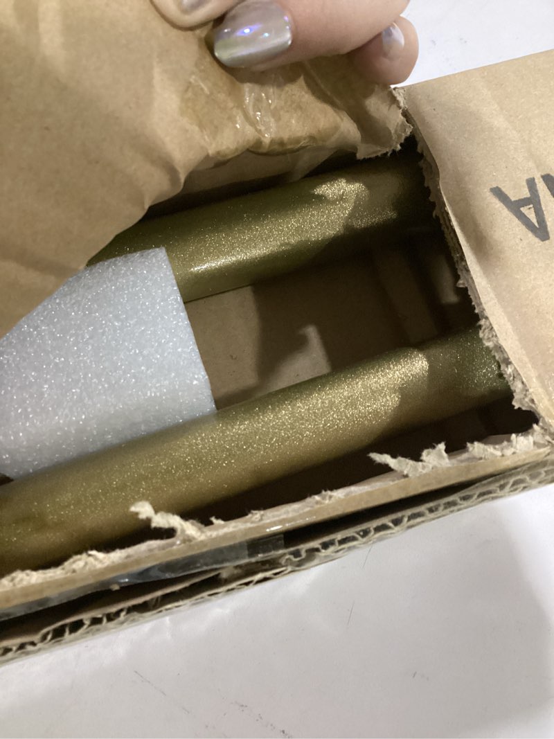 Condition photo showing Good Condition for Room Darkening Curtain Rod, Wrap Around Design, Extra-Thick 1-Inch Diameter Single Drapery Rod, Extendable Metal Rod Set for the Blackout Curtains and Sheer (Antique Gold, 28-48") 28-48" Antique Gold