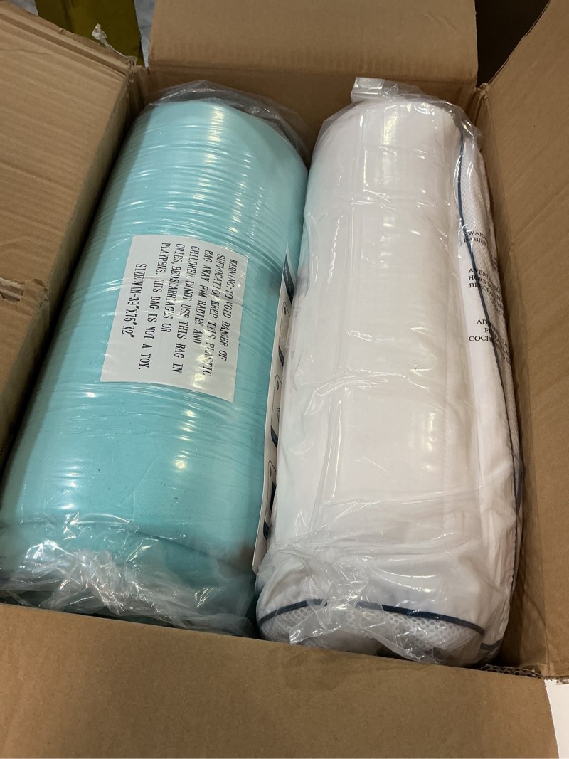 Condition photo showing Good Condition for Dual Layer 4 Inch Memory Foam Mattress Topper Twin Size, 2" Cooling Gel Memory Foam & 2" Plush Pillow Top, CertiPUR-US Mattress Pad Cover Medium Support for Pressure Relief, Deep Pocket, White