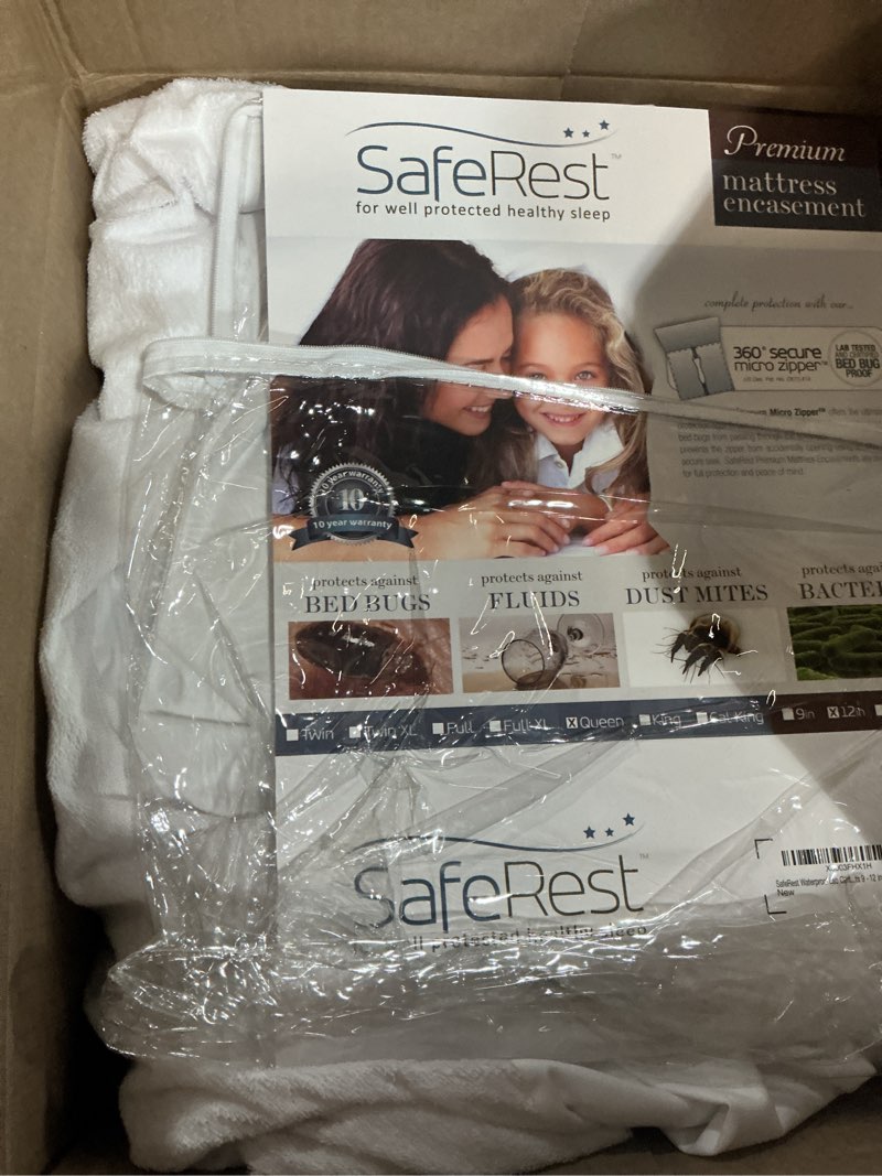 Condition photo showing Good Condition for saferest zippered mattress protector - premium 9-12 inch waterproof mattress cover for bed - breathable, noiseless washable mattress encasement - queen queen 9-12" deep