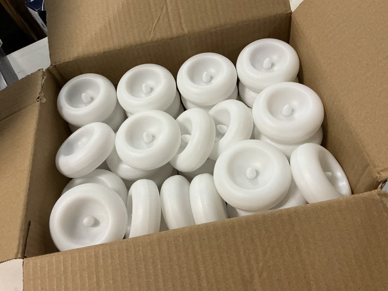 Condition photo showing Good Condition for 12 pcs 2-inch Floating Candles, Pink, smokeless and unscented, Burns continuously for 5-6 Hours, be Good for Holidays, Weddings, Vacations, and Home décor Pink1-2inch12