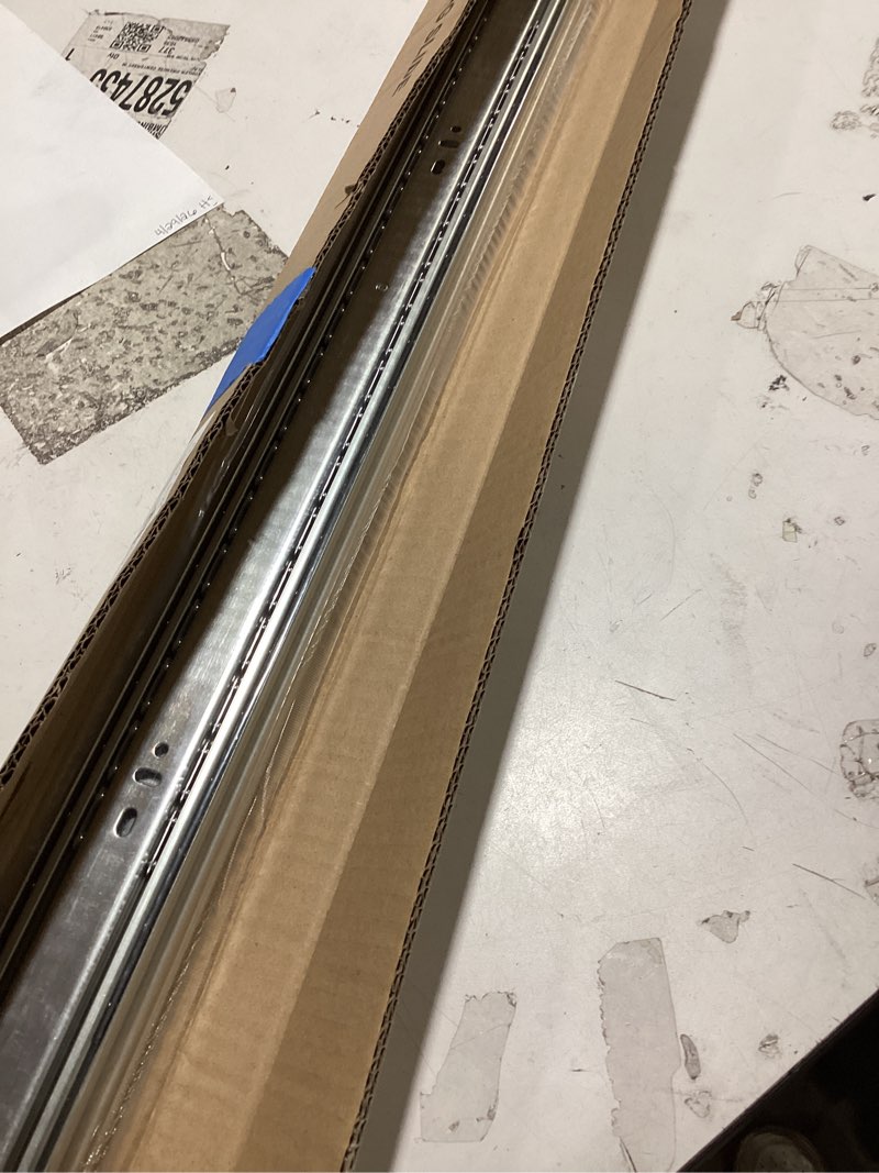Condition photo showing Good Condition for heavy duty drawer slides full extension side mount 14 16 18 20 22 24 26 28 30 32 34 36 40 inch 100 lbs metal dresser cabine rails tracks glides runner 1 pair (without lock, 40 inch) 40 inch without lock