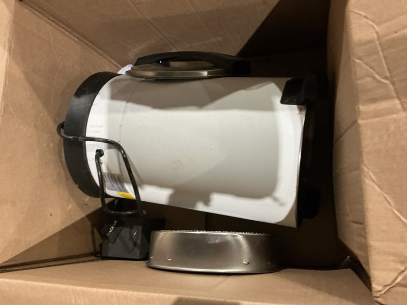 Condition photo showing As Is for garvee 14 l/100 cups coffee urn-3.8 gal double wall commerical coffee maker for buffet catering wedding gathering,large capacity hot coffee dispenser,stainless steel hot water urn-white white 100 cups/14l