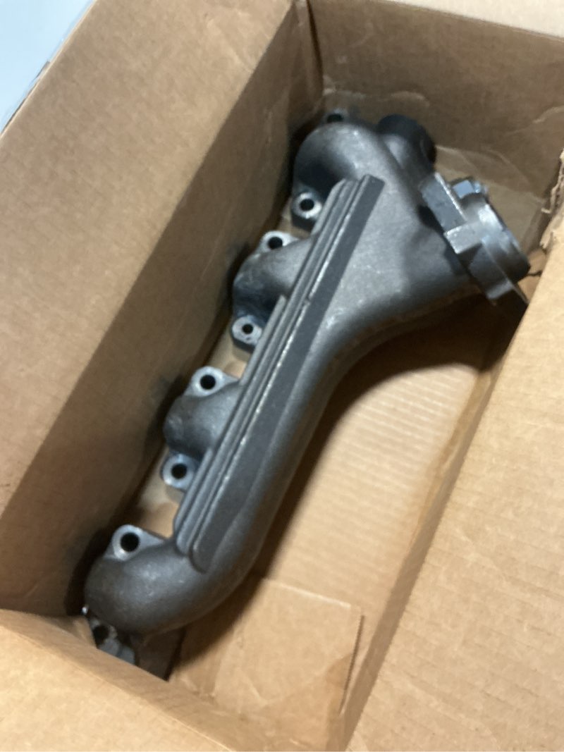 Condition photo showing As Is for dorman 674-228 driver side exhaust manifold kit - includes required gaskets and hardware compatible with select ford models (missing parts)