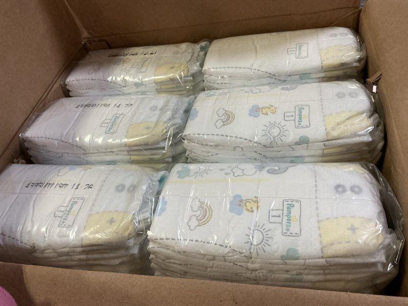 Condition photo showing New/Like New for Pampers Swaddlers Diapers Size 1  198 Count (Select for More Options)