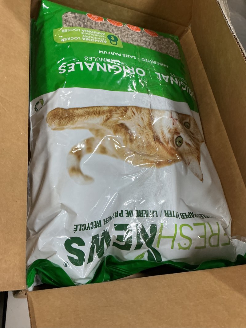 Condition photo showing Good Condition for Fresh News Recycled Paper Original Pellet Cat Litter, 25 Pound, Non-Clumping, Unscented, Made in USA