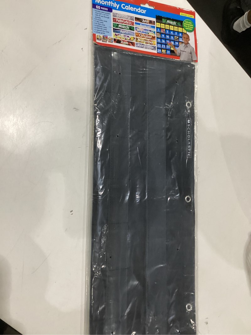 Condition photo showing New/Like New for scholastic classroom resources pocket chart monthly calendar, black (sc583866)