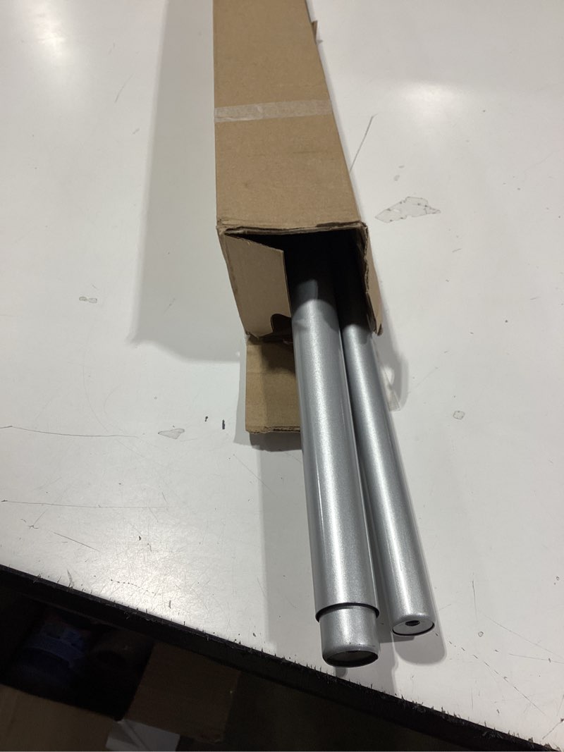 Condition photo showing Good Condition for tonial 1 inch double curtain rods 36 to 72 inches (3 to 6ft), heavy duty decorative drapery rod for windows 24 to 68 inches (2 to 5.7ft) with small cap finial, silver silver 36-72"