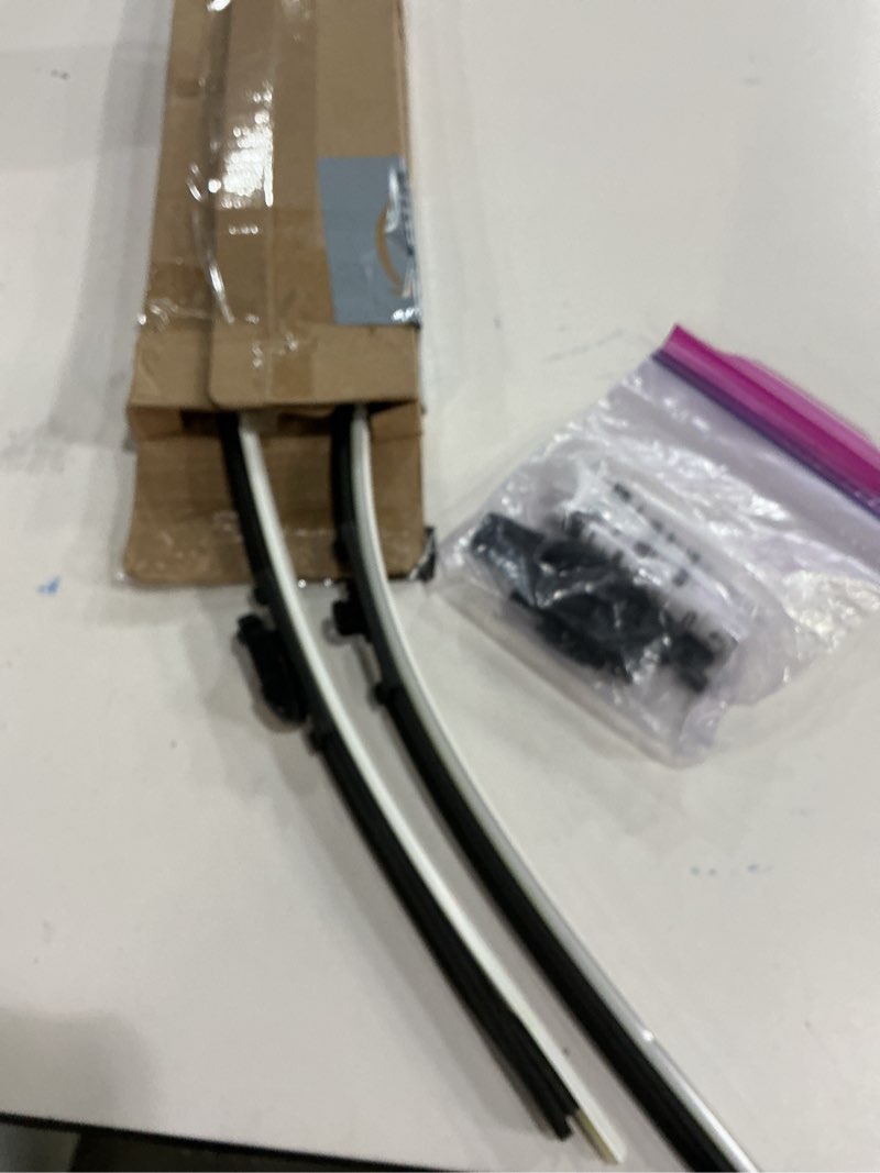 Condition photo showing As Is for TRICO White 26" + 19" Extreme Weather Premium Winter Automotive Replacement Windshield Wiper Blades (Set of 2), Passenger and Driver Side All-Weather Beam Wiper Blades for Select Vehicle Models 26" + 19" Pair Pack