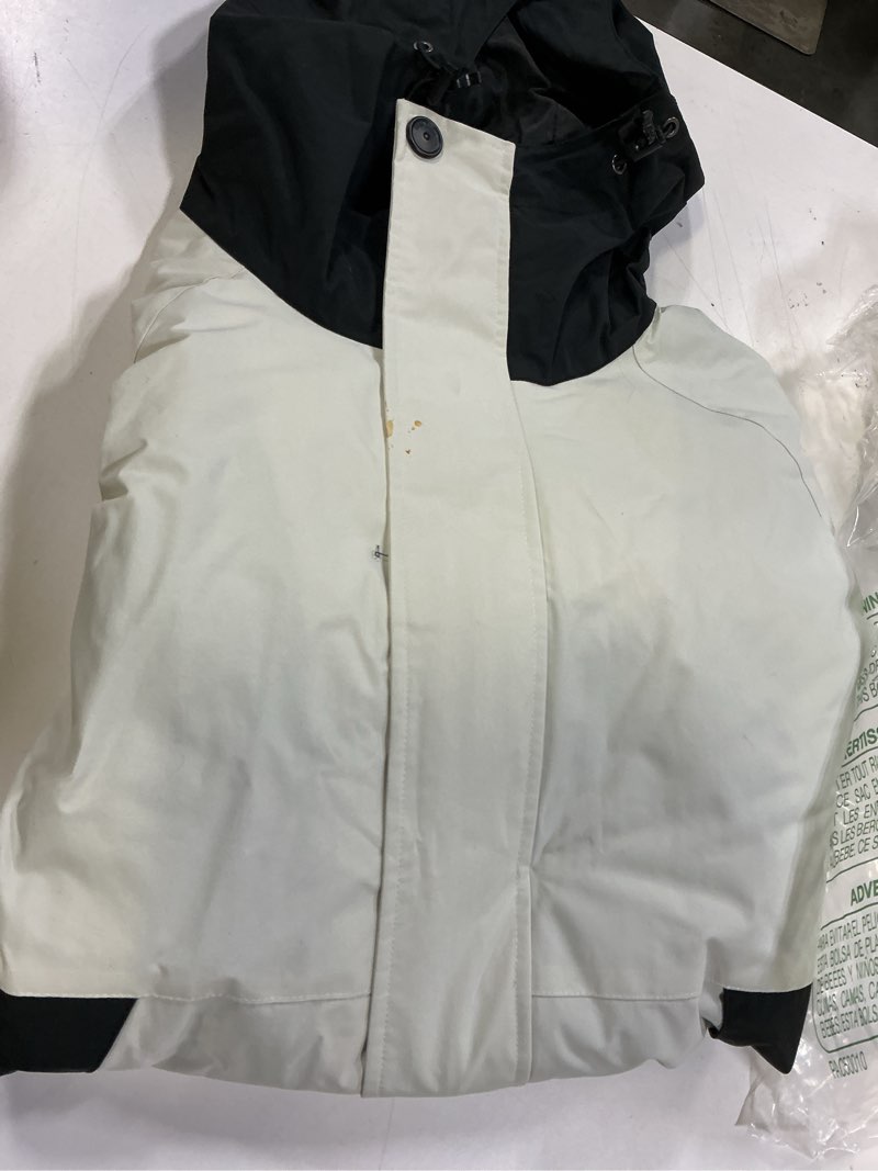 Condition photo showing As Is for GSOU SNOW Mens Womens Ski Jacket Baggy Snowboard Coat Waterproof Shell Jacket Snow Hoodie Loose Fit For Winter Outdoor Sports Beige X-Small