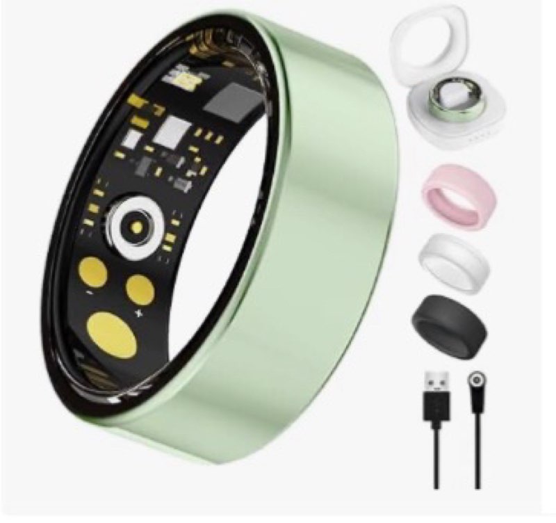 oucscru smart ring for women men, health tracker with heart rate/blood oxygen/blood pressure/sleep m