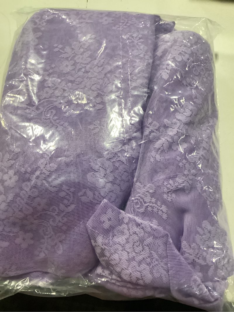 Condition photo showing New/Like New for yj yanjun vintage lace curtains 84 inches long-victorian floral pattern lavender sheer curtain panels for living room bedroom,light filtering, romantic girly drapes 2 panels 52w x 84l light purpel lavender 52"w x 84"l (pack of 2)