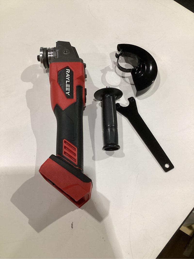 Condition photo showing Good Condition for Cordless Angle Grinder for Milwaukee 18V Battery, 4-1/2 Inch, 8500RPM Brushless Electric Angle Grinder, 3-Speed Gear (Low/Med/High) for Cutting, Grinding, Polishing (Battery Not Included)