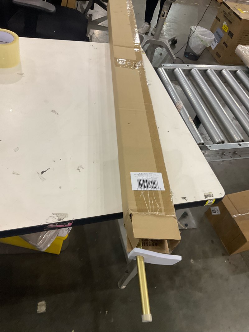 Condition photo showing New/Like New for Fairbanks 48-86 Inch Adjustable Curtain Rod Set, 5/8 Inch Diameter in Brass Brass 48-86 Inch