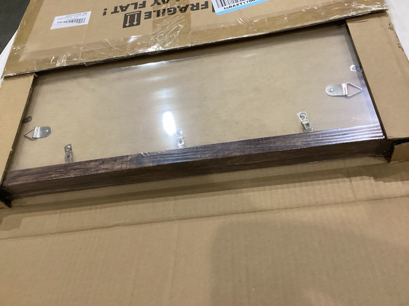 Condition photo showing Good Condition for 12x18 frame set of 2, distressed white wood style, display 12 x 18 poster without mat or 8.5x11 picture with mat, wall mounting horizontal and vertical distressed white 12x18 in